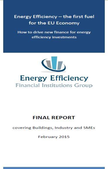 Financing of Energy Efficiency Challenges for consumers: Lack of knowledge and information Lack of data High upfront investments Imperfect foresight Complexity of financing Sometimes long payback