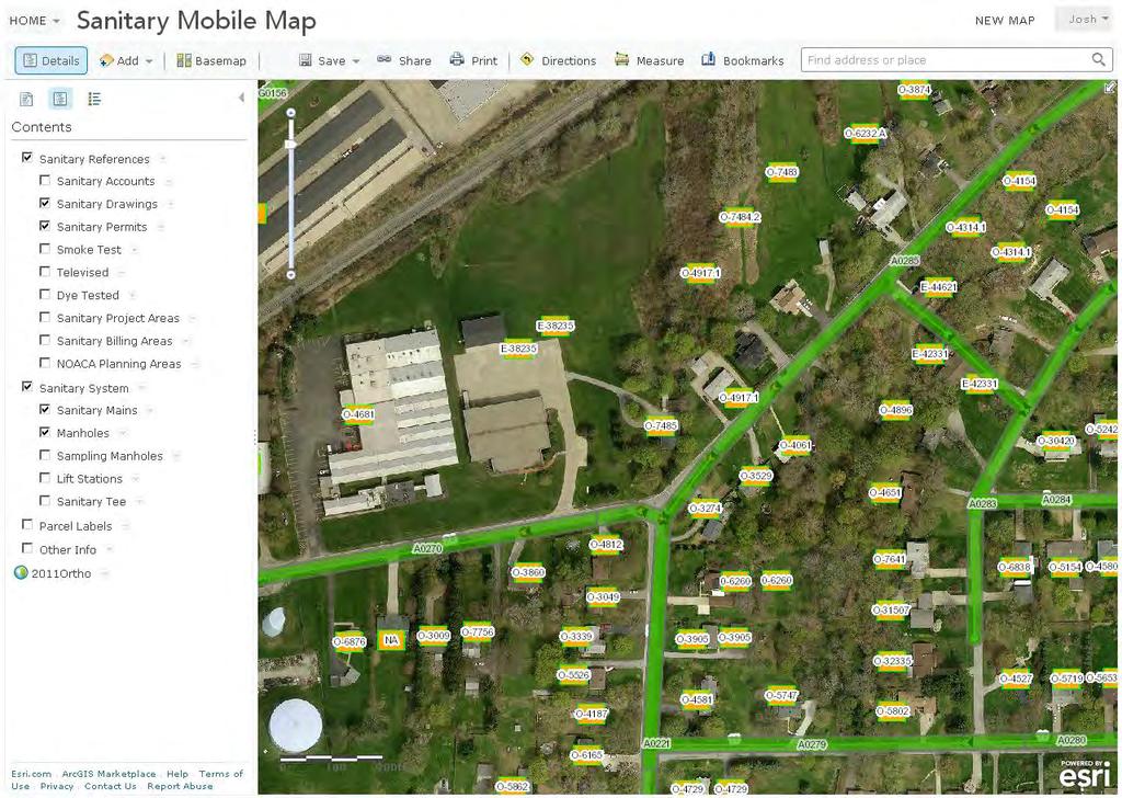 Utilities Department Mobile Apps (Android Tablets & Phones) Sanitary GIS SanitaryGIS For viewing sanitary sewer assets and to bring up supporting documents (as-built drawings, permits, etc.