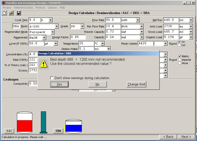 The Design Flow Rate and Cycle Time A warning! There are various hard and soft limits built into the program.