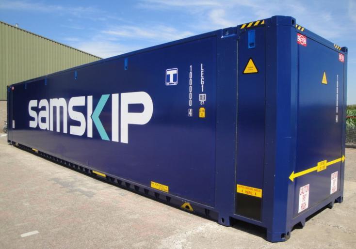 Multimodal Equipment Innovation Samskip and DSM jointly developed a light weight composite 45foot High Cube Pallet Wide container for European multimodal market.