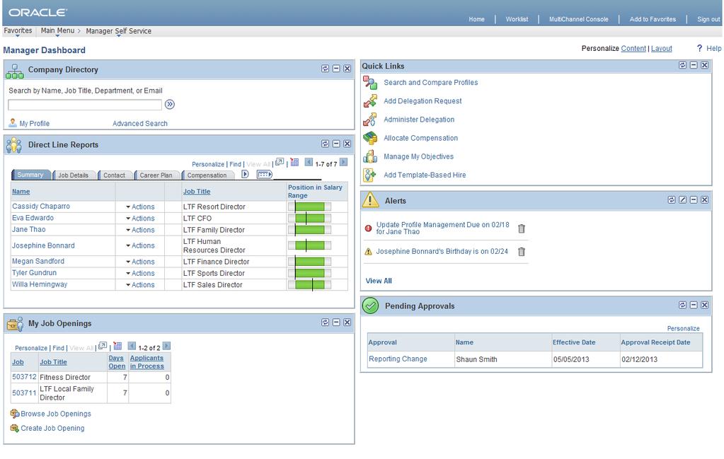 MANAGER DASHBOARD Overview New enhanced way for managers to interact with the system