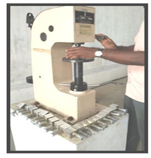 Figure: 1 Brinell Hardness Tester (BHN) Figure 2: Surface Roughness Tester IV SELECTION OF ORTHOGONAL ARRAY The each number of control of the parameter level is defined in the experimental region,