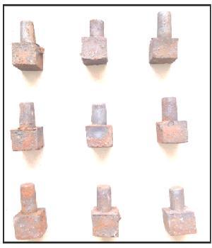 L9 orthogonal array of experimental run is completed experimentally in standard sand casting shop and the work pieces are shown in figure 3.