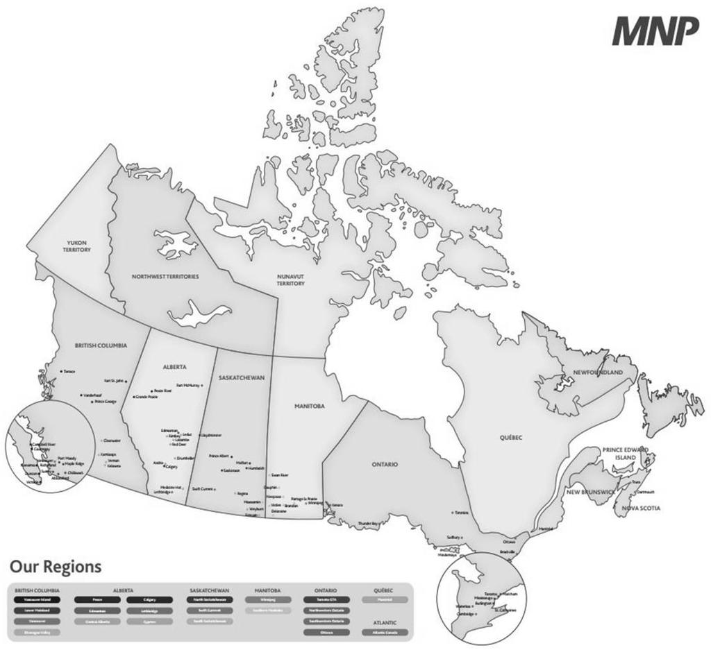 APPENDIX B ABOUT MNP MNP is the fastest growing chartered accountancy and business advisory firm in Canada.