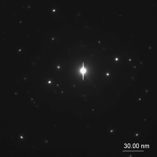 Diffraction pattern from the area as in Fig.