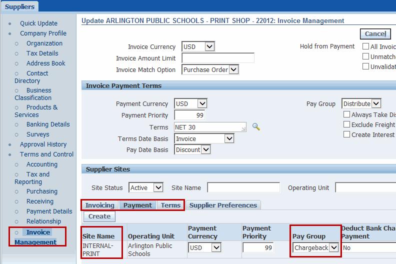 Configurations Needed to Implement Solution Create Supplier Set Supplier Site level defaults Invoice