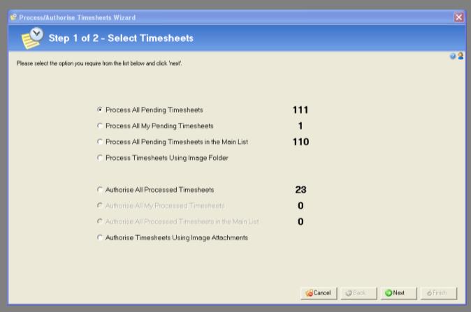 18 Batch Processing and Authorising of Timesheets: In addition to processing and authorising timesheets individually, both of these actions can be performed in a batch.