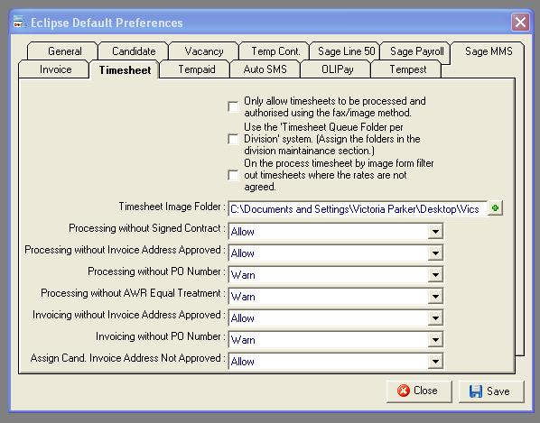 19 Processing and Authorising Timesheets Using the Image Folder: The final method of processing and authorising timesheets in Eclipse incorporates a faxed image of the timesheet itself.