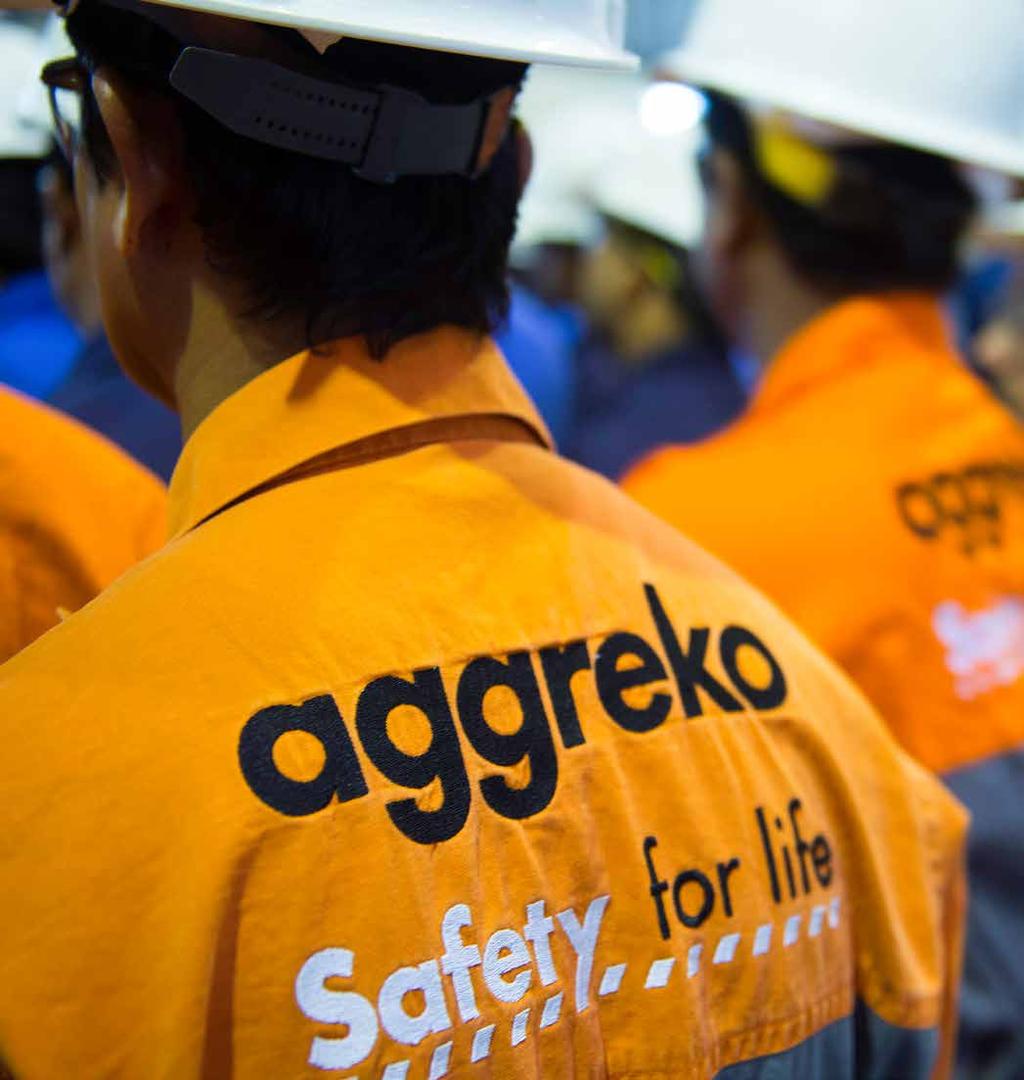 Quality, health and safety: always a priority Aggreko is committed to working in a safe, responsible and ethical manner - driving safety with