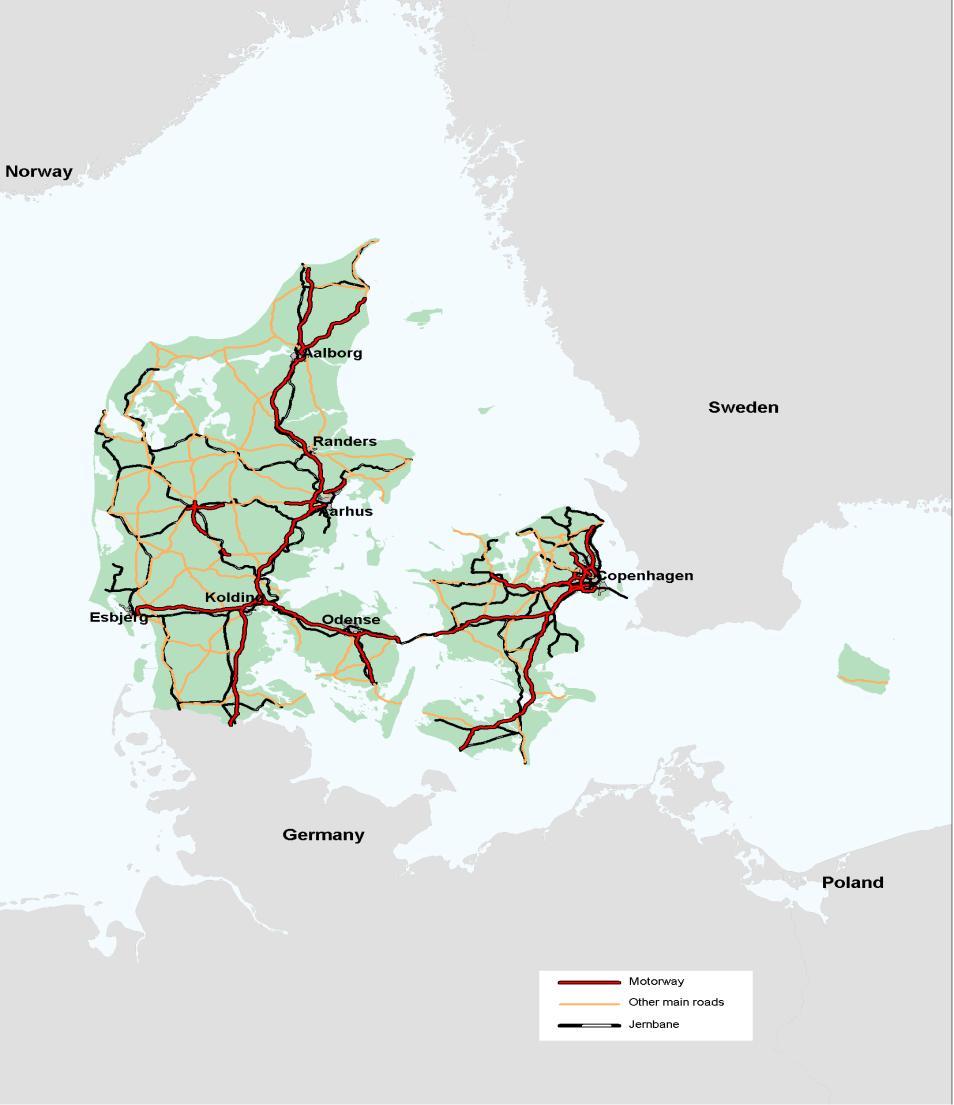 CHAPTER 2 REGIONAL CONTEXT AND TRANSPORT TASK 2.1 Regional Setting The regional geographic layout and setting for Denmark is shown below: Figure 1.