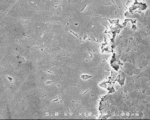 SiC MICROSTRUCTURE Evidence of flaws by short etching on