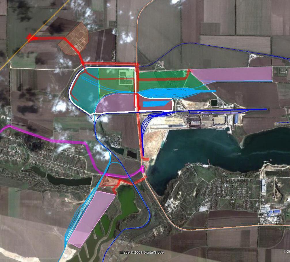 TIS Industrial Park: general master plan Odessa-Mykolaiv national road Multilevel highway exit Advanced gate facility Internal roadways Processing Zone Existing road Processing (logistics) zone