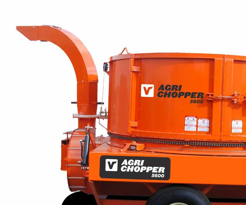 THE VALMETAL AGRI-CHOPPER Facilitates handling and distribution of large bales Significantly reduces the cost of feed and bedding Produces a more appetizing feed and ideal fiber length (as
