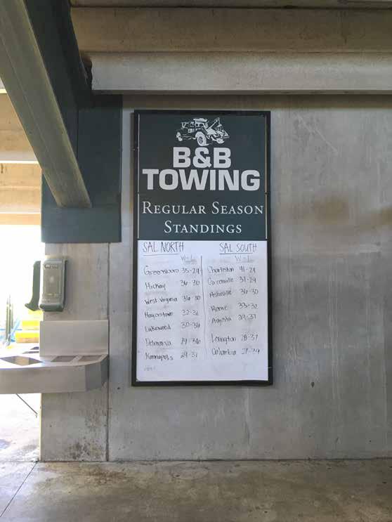 Specialty Signage Special signage is available throughout the ballpark and is a