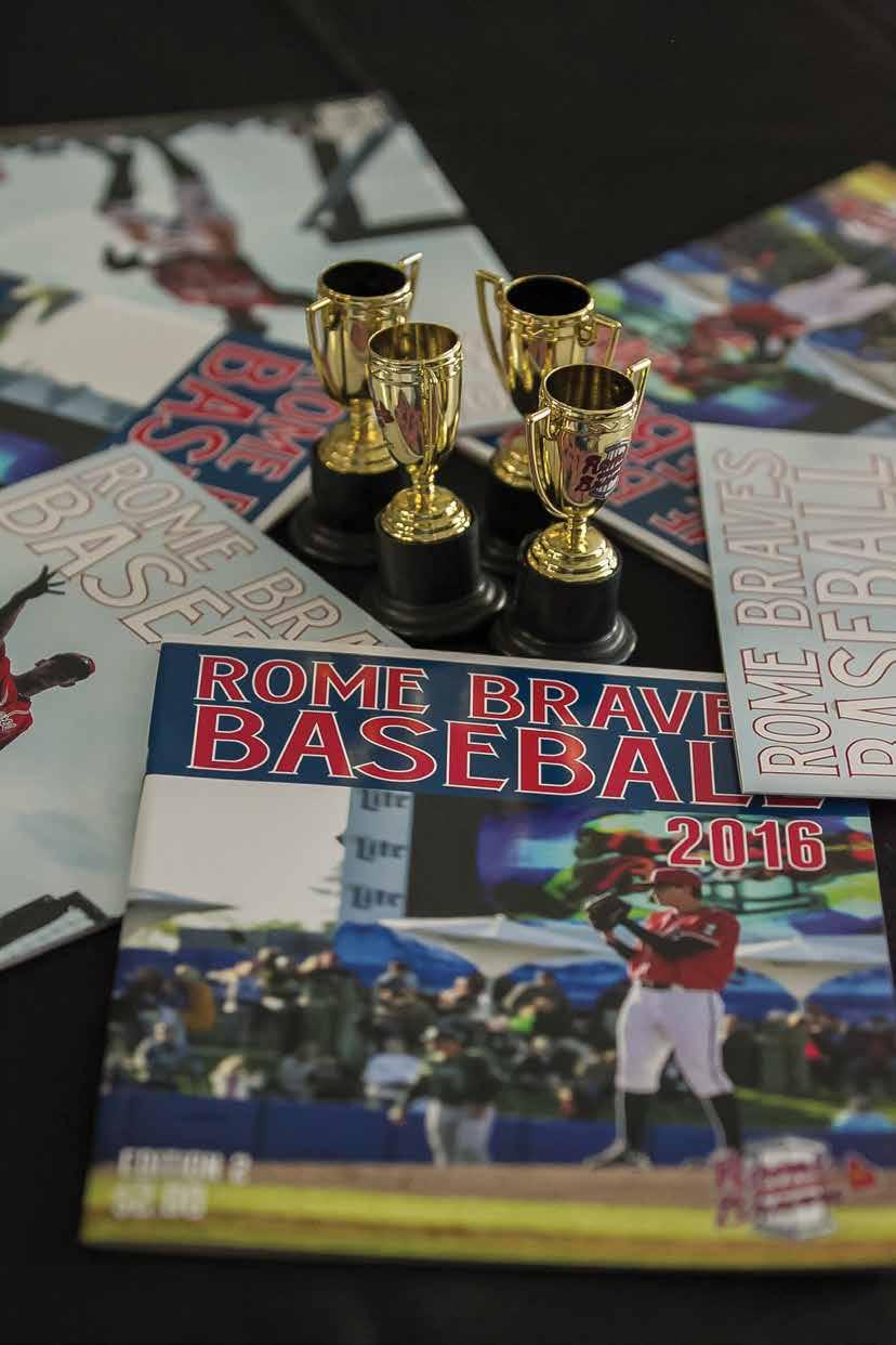 Rome Braves Print Advertising Tomahawk Times Game Program The Rome Braves souvenir game programs are available at all home games and are a must for every fan.