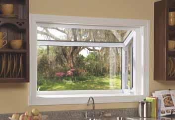 Awning windows are simple to crank, control fresh air flow and open to the outside, keeping the indoors dry, even in rain.