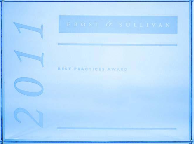 Customer Value Enhancement Award, Composites Design Engineering Solutions, Global, 2011 Frost & Sullivan s Global Research Platform Frost & Sullivan is in its 50th year in business with a global