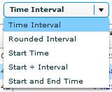 Figure 24 - Time Interval Dropdown Figure 23 - Legend/Filter Button Some of the options take up more space in the columns so you may have to enlarge the columns to see the full text.