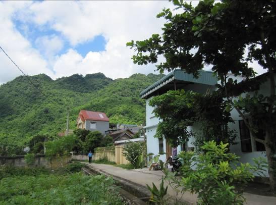 Residential area of Mai Chau township us about
