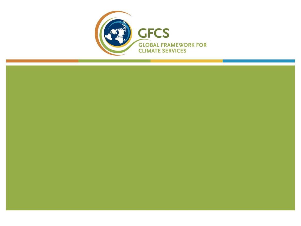 Summary of GFCS Relevant Activities in the Selected