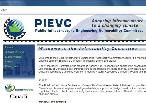 9 Tools Public Infrastructure Engineering Vulnerability Committee (PIEVC) Protocol Engineers Canada with many partners 5 step guide to assess infrastructure current and future climate risks
