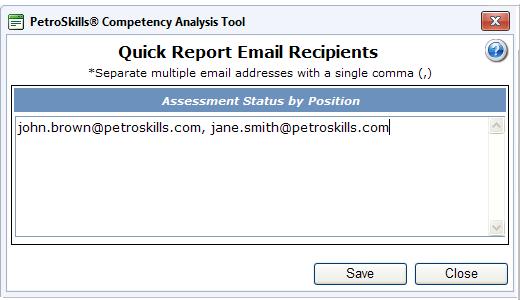 Figure 37 In the dialogue box, you can list multiple recipient email addresses, separating each address by a comma (Figure 38).