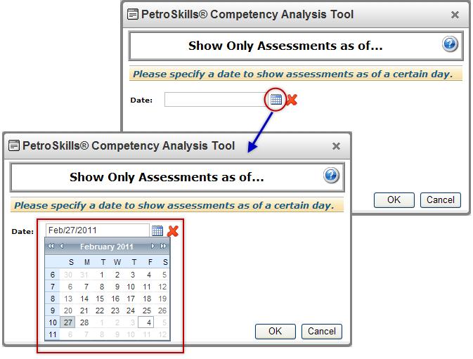 Click the Calendar icon in the Competency Inventory header (Figure 83). Figure 83 2.