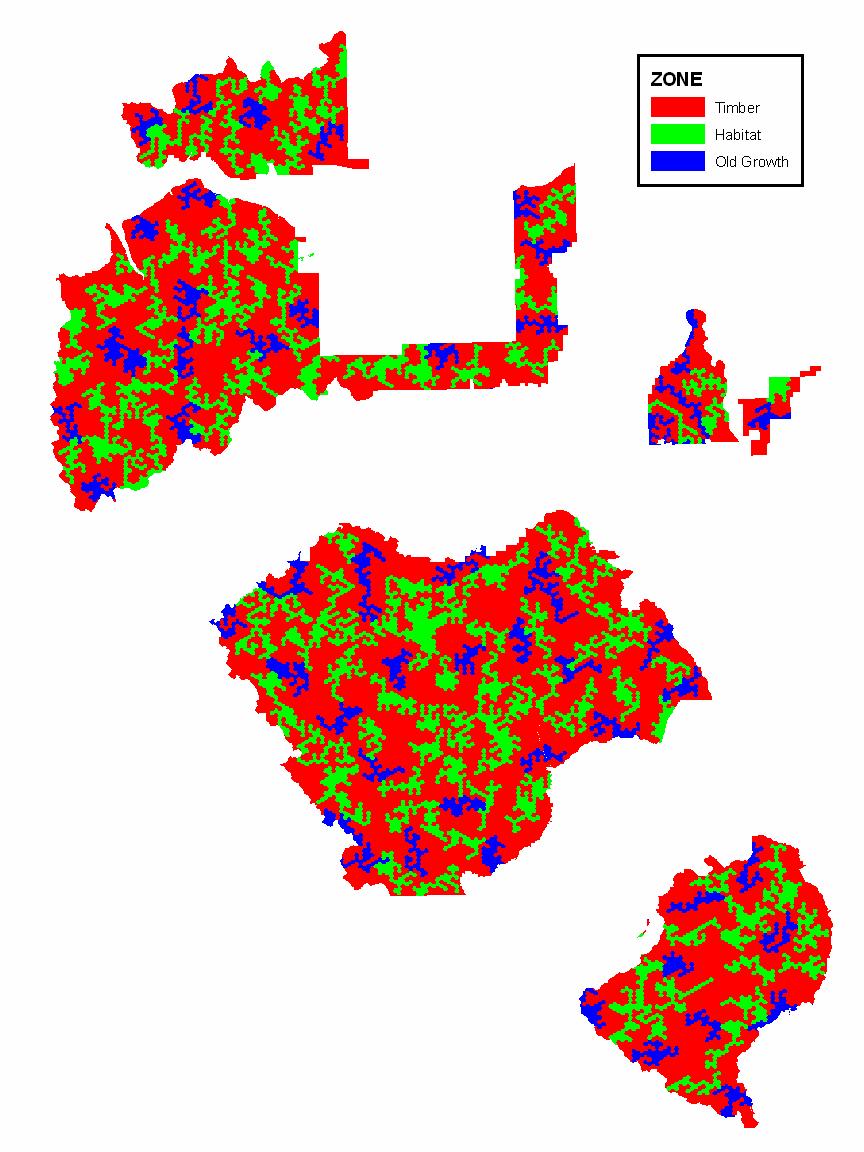 Figure 10: ZAM result for representation (65% Timber Zone;