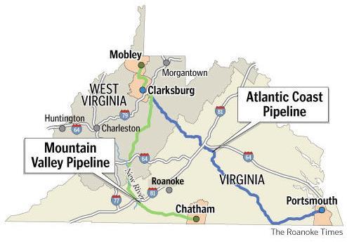 28 Mountain Valley Pipeline Owners: EQT, NextEra, ConEd Transmission Size: One 42 steel line for