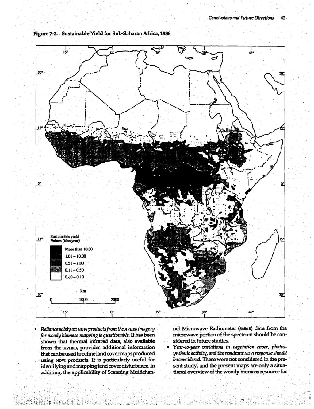 Conclusio and Fulire Directions 43 Figure 7-2. Sustainable Yield for Sub-Saharan Africa, 1986 -'a-~~~~~~~~~~~~~~~~~~~~~~~~5 -~ ~~~ / r S.,~~.J.0 I -'''1'-'p 7' --. <:' * ~~ -...,~~~* I a.