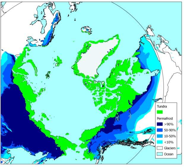 Tundra ecosystems 7% of the worlds terrestrial ecosystems area 15% of terrestrial carbon storage are in tundra soil and plants Permafrost at depths from 0.4 to 1.