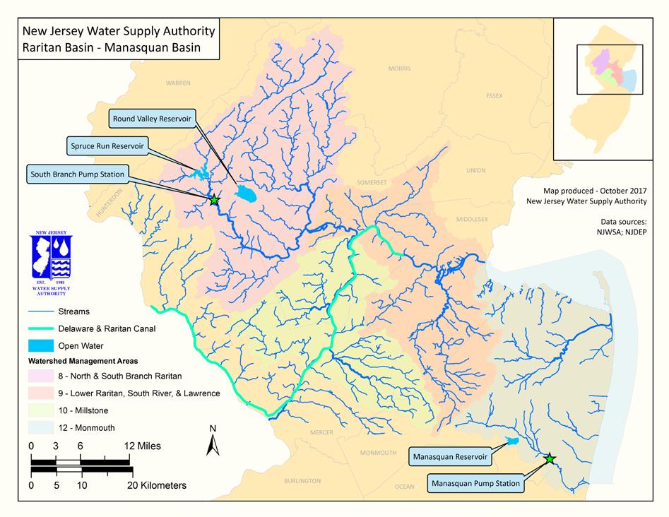 ABOUT THE NJWSA Independent State Authority, in but not of the New Jersey Department of Environmental Protection Created in 1981 to take over and operate existing water supply facilities and
