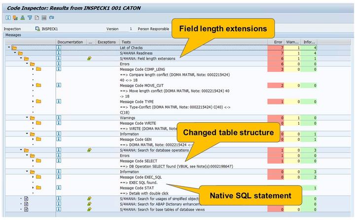 4/21/2018 SAP e-book Lesson: Custom Code Migration Figure 71: Code Inspector Results: Example Check the results.