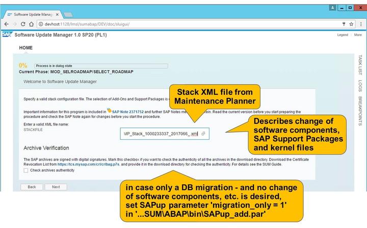 Afterwards configure SAP Host Agent to be able to reach SUM by executing STARTUP.