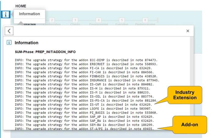 4/21/2018 SAP e-book Lesson: Configuration of the SUM A additional software component is newly installed as standard component: for example the software components from the Extension Set Existing