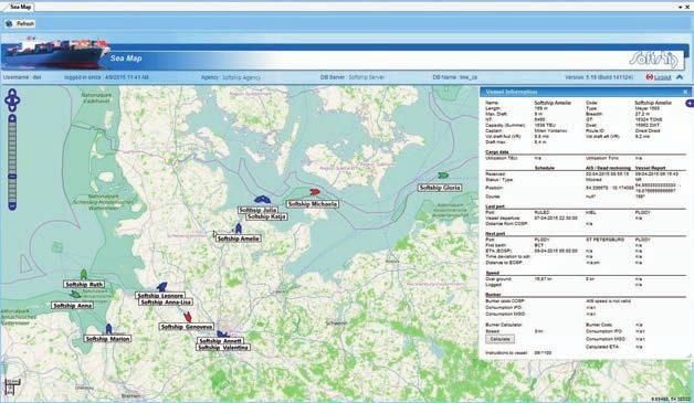 The port-call screen reflects all planned and actual times as well as cargo details for a specific port-call detailed at berth level.
