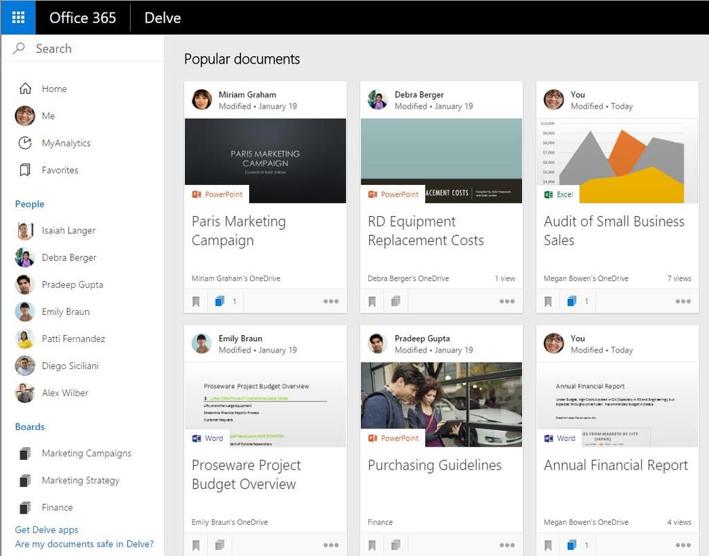 Introducing Delve & the new Search experiences Powered by Search & the Microsoft