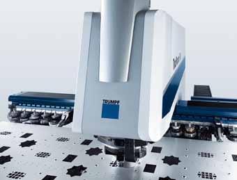 TruPunch 3000 Resource-efficient universal machine. TRUMPF is the first manufacturer in the world to offer a punching machine designed for skeleton-free processing: the TruPunch 3000.
