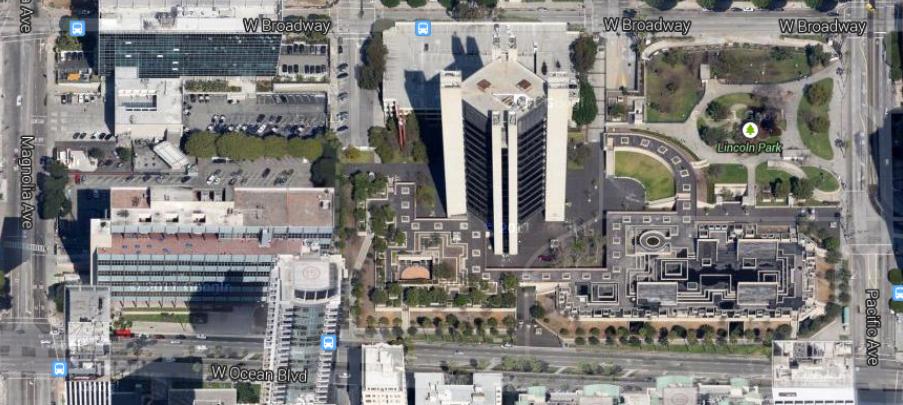 Long Beach City Hall Long Beach, California December 6, 2013 City Hall Building Figure 2.1 Aerial view of site 2.2 Gravity System The gravity framing system typically consists of the following: 2.