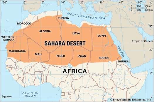 The Sahara is larger than Europe but only has a population of 2 million people Challenges to development: 1.