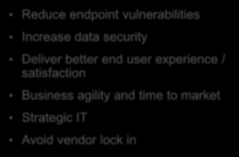 deployment VMworld 2017 Reduce endpoint vulnerabilities Increase data security Deliver better end user experience /