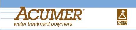 ACUMER 4035 - ACUMER 4450 ACUMER 4800 Polymer scale inhibitors and dispersants for membrane separation processes.