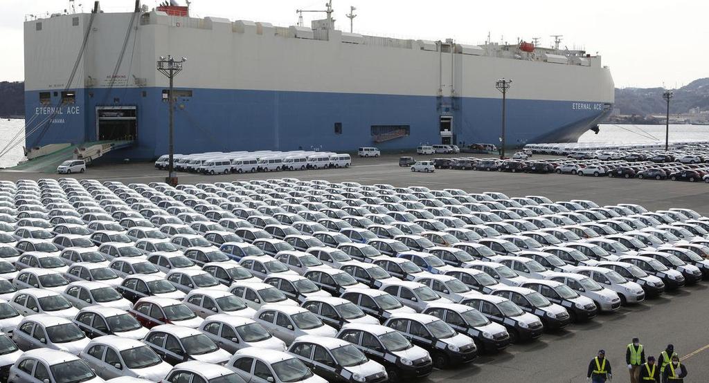 Japan s Car Exports Hundreds of thousands of cars from factory to ship & across Pacific ocean to