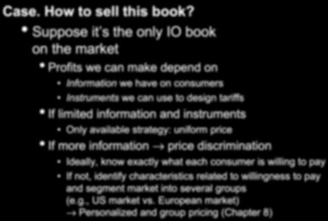 Introduction to Part IV Case. How to sell this book?
