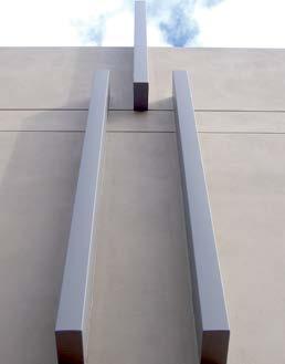 Modern square line projections over windows or as vertical wall blades WINDOW HOODS & WALL