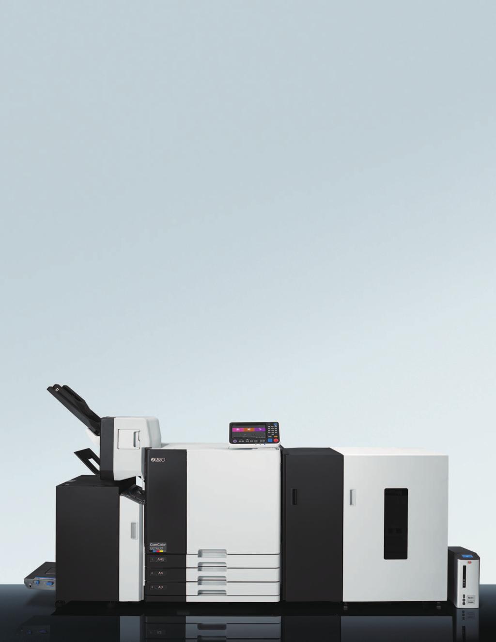 Advanced inkjet technology Heatless imaging The ComColor GD9630 prints reliably using heatless inkjet technology that enables the assembly of outputs without waiting.