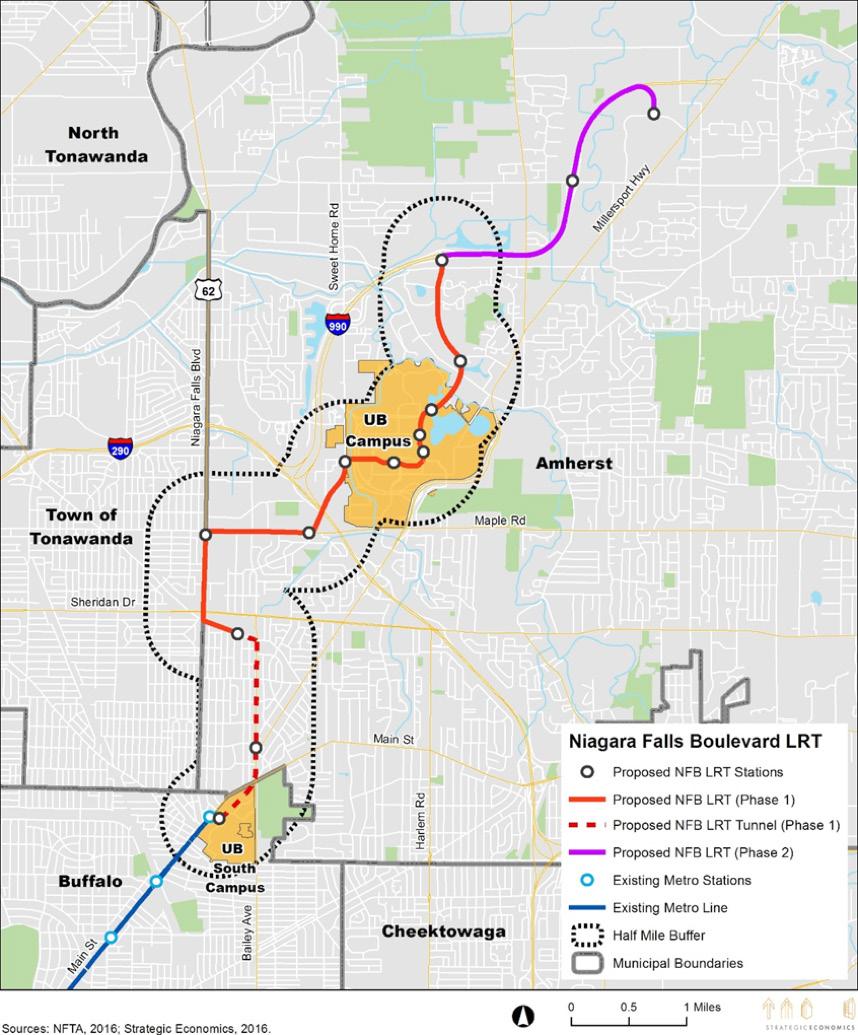 Locally Preferred Alternative Recommendation Niagara Falls Boulevard Light Rail After reviewing the technical results and taking into account the feedback from the project committees and the public,