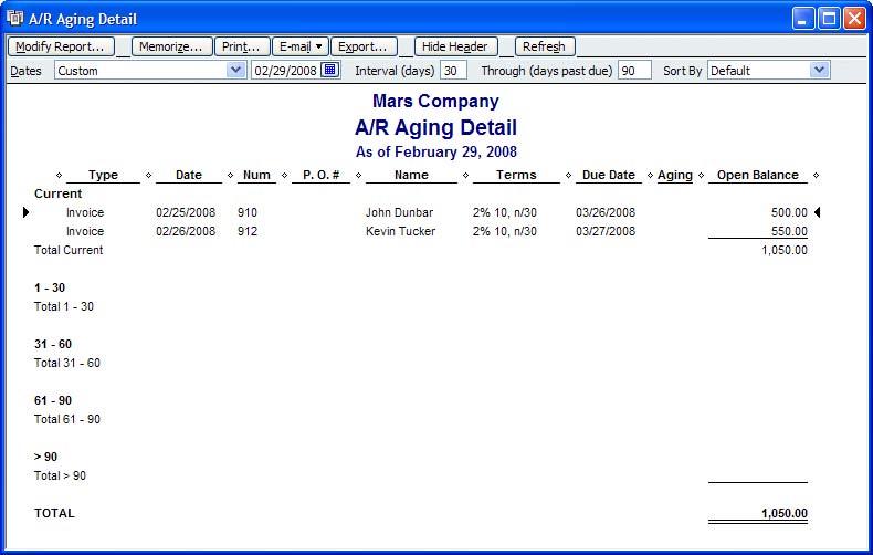 QuickBooks Pro 2008 Workshop 5: Part A Mars Company Page 4 customer accounts receivable subsidiary ledger.