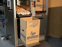 Depending on the type of egg pack each unit can pack up to 25,000 eggs per hour. This means that the entire Case Packer can pack up to 50,000 eggs per hour.