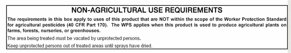 Non-Agricultural Use Requirements Can be found on